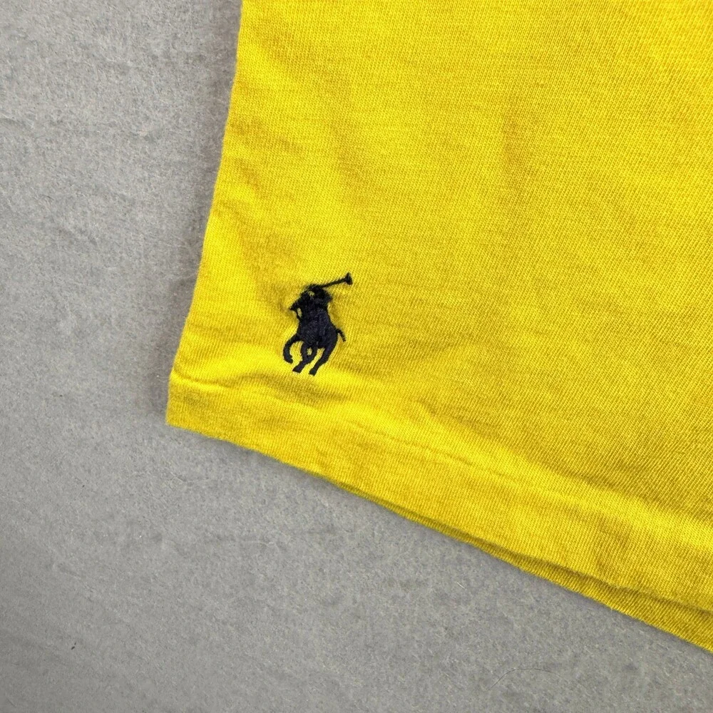 Polo Ralph Lauren Shirt Mens XL Yellow 1967 Graphic Tee Custom Slim Fit